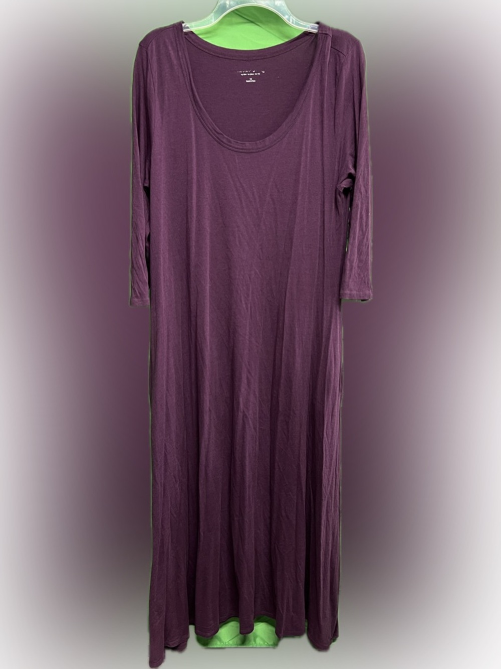 Soft Surroundings Plum Maxi Dress With Side Pockets